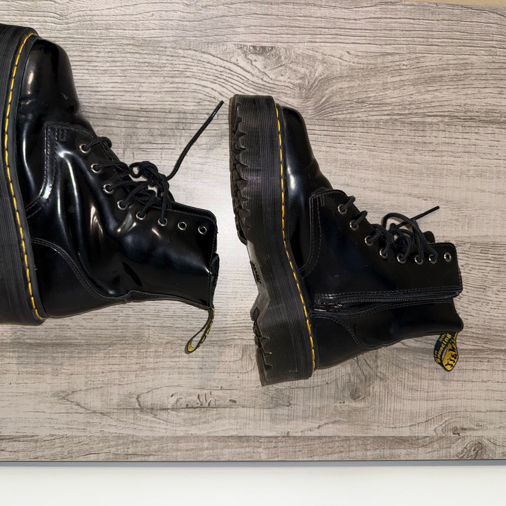 Black Leather Lace-Up Boots Dr Martens